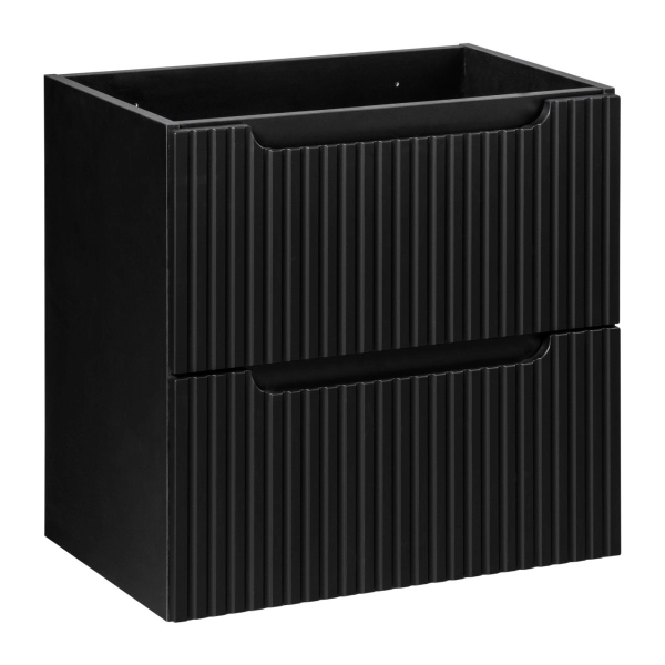 Zestaw Szafka łazienkowa 60 cm z szufladami i blatem czarny mat Nova Black SET-NOB B BLACK 60CM S, Comad